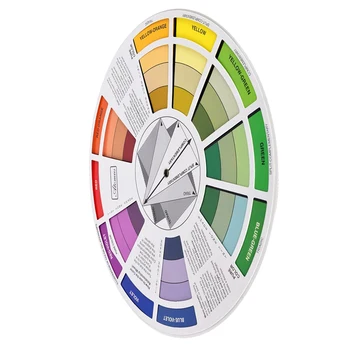 

Color Mixing Guides: Color Wheel Plus Creative Color Wheel with Color Sectors Showing Relationships Between Colors