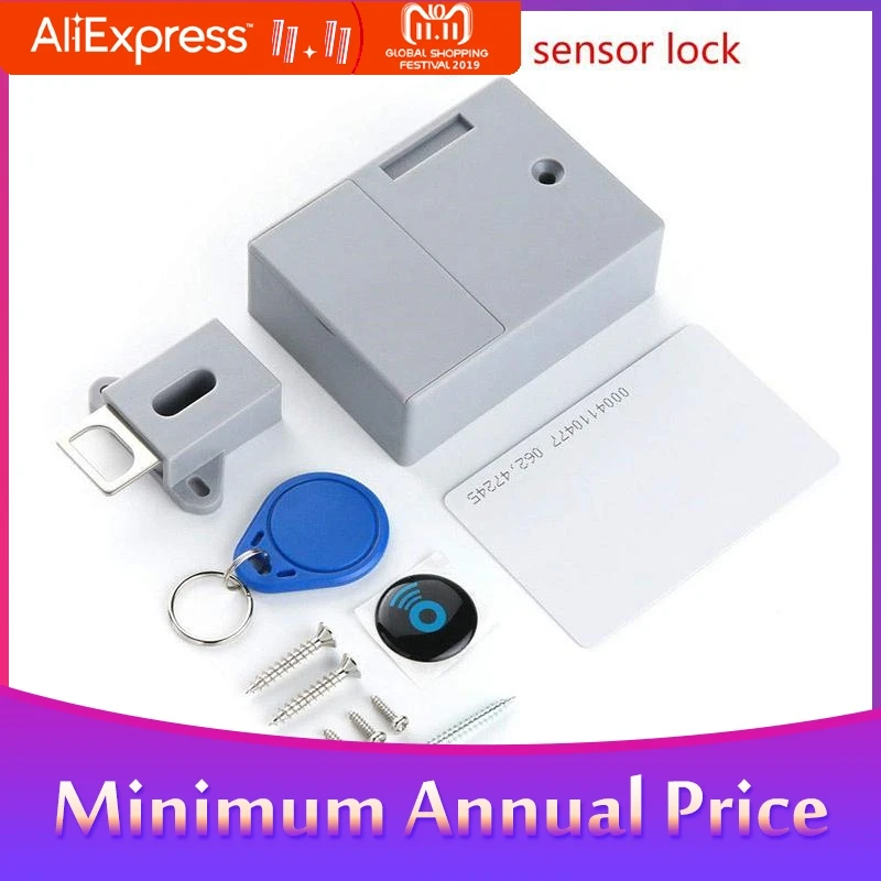 

Intelligent Electric Induction Door Lock Battery Operated RFID Cabinet Lock Furniture Lock Drawer Lock With RFID Key