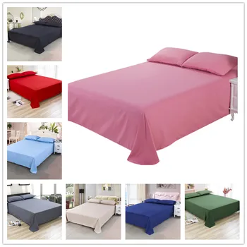 

Bedding Sheet Home textile Printing Solid Color Flat Sheets Bed Sheet Bedding Linen for King Queen Size