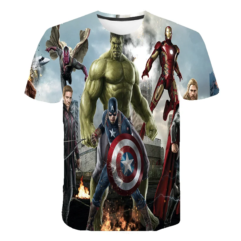 Футболка marvel the avengers 4 новейшая модель Халк Повседневная футболка с 3D принтом