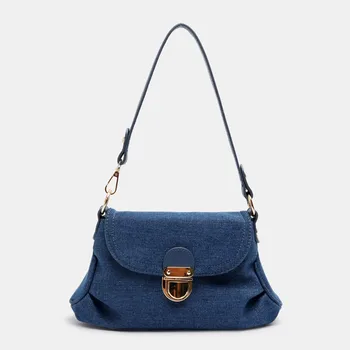 

Vintage Denim Women Crossbody Bags 2020 new Lady Shoulder bags ladies Handbags blue Female small Axillary bags handbag bolsas