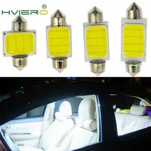 Белый Cob 12Led гирлянда купольные огни лампа для чтения 31 мм 36 мм 39 мм 42 мм C5W C10W авто светодиодные дверные огни резервная лампочка хвостовые лампы DC 12v