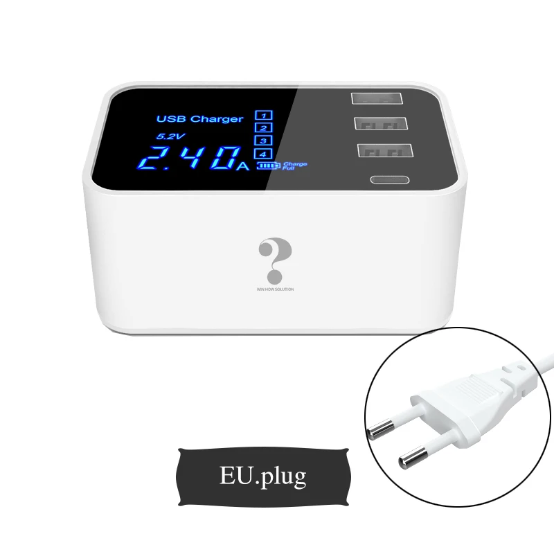 EU PLUG Мульти 3 порта type C Univeral быстрое зарядное устройство USB для iphone 8 huawei Xiaomi samsung настенный переходник мобильного зарядного устройства станция концентратор - Тип штекера: EU PLUG
