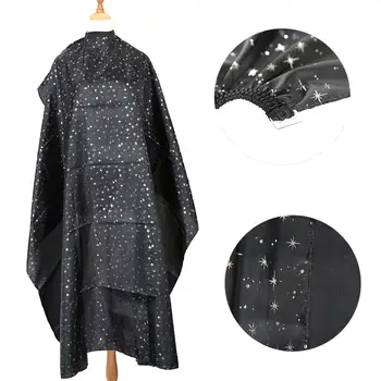 Preise Hot Star Print Erwachsene Hause Salon Pro Friseur Cape Tuch Schürze Haar Schneiden Kleid Cape Haar Stil Zubehör