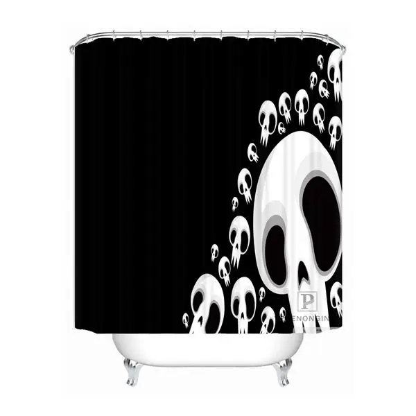 Shower Curtain Пользовательский классный пиратский череп винтажный Душ Ванна занавес Mildewproof водонепроницаемый полиэстер различных размеров#0421-21-11 - Цвет: Shower Curtain