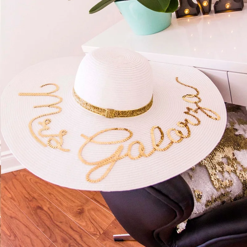 Personalised Floppy Future Mrs Sun Hat 