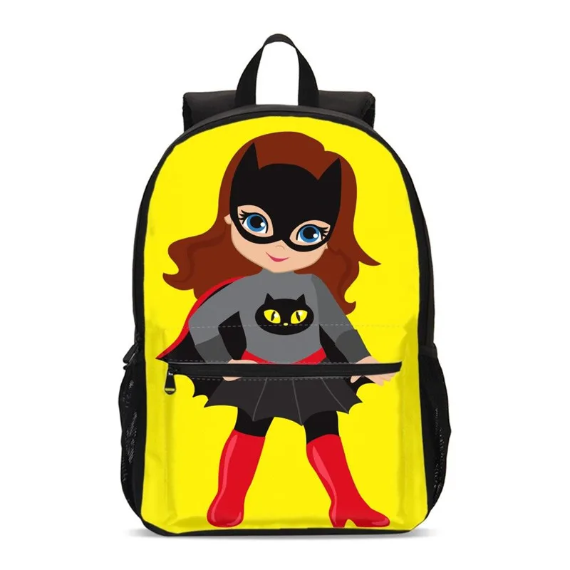 

Backpacks For Girls Cute Cartoon Super Hero Batman Girls 3D Printing School Bag Teenager Bookbag Casual Daypacks Mochila Escolar