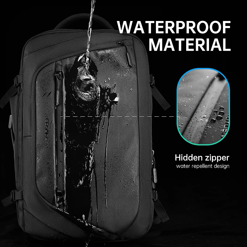 Mark Ryden Large Capacity Men Backpack 17.3 Inch Laptop Travel Bag Multifunctional Luggage Bag Outdoor USB Charging Backpack Men
