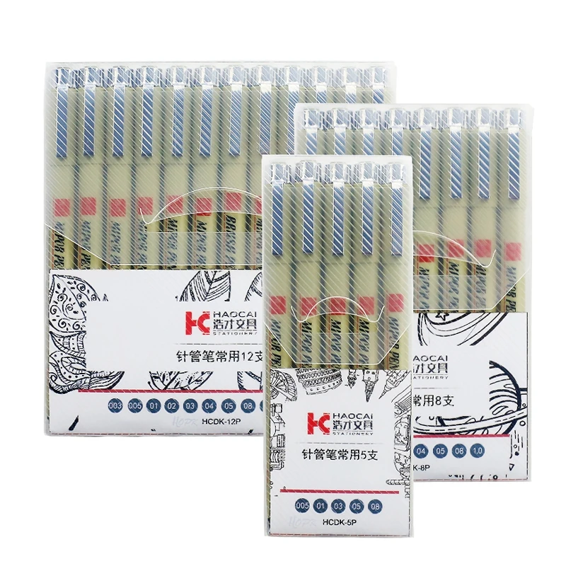 Pigment Liner Micron Ink Art Marker Pen Calligraphy Brush Pens Black Fineliner Sketching Manga Drawing Hand Lettering White Pen