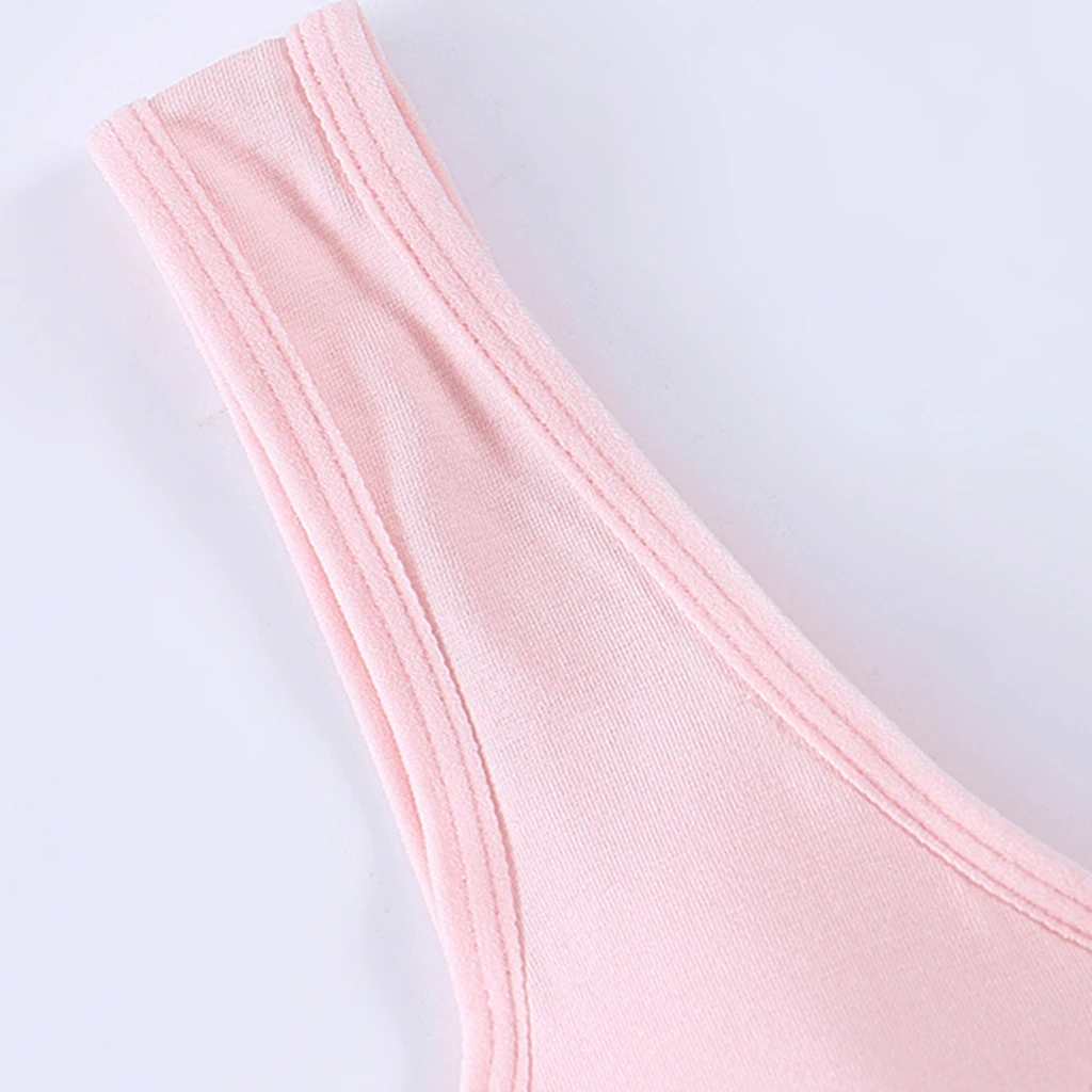 Teen Solid underwear 12 year old  Lovely Girl Training Bra Underwear Vest Top Wireless Cotton Bralette Racerback белье женское