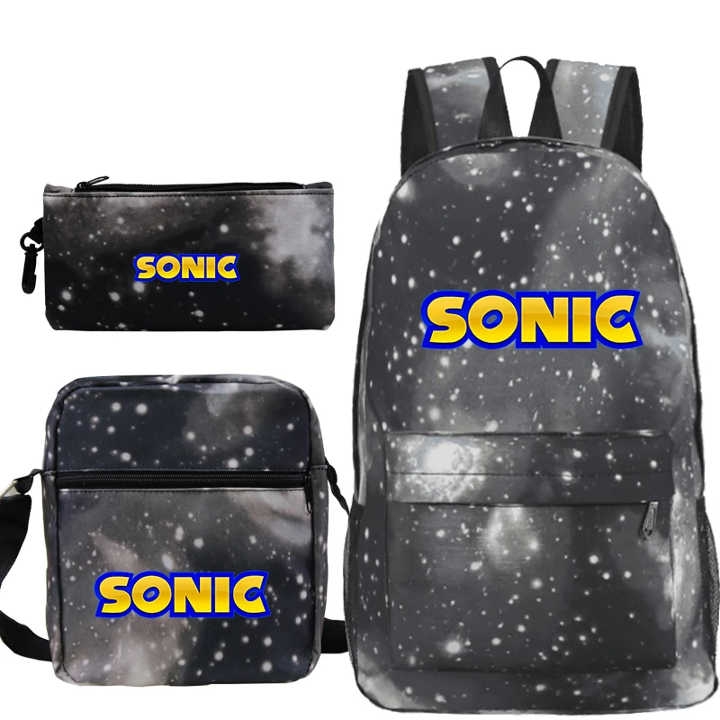 Plecak Kpop Mochila Sonic рюкзак с ежом для мужчин 3 шт./компл. хип хоп аниме Sac Dos Пенал школьный сумки для девочек-подростков