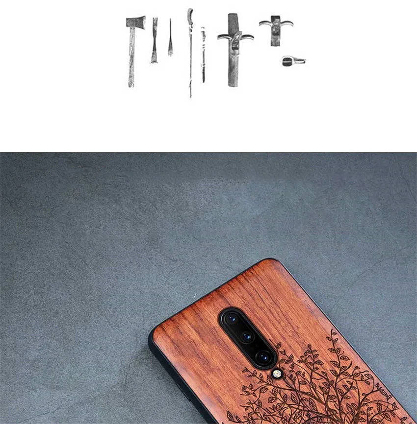 Phone Case For Oneplus 7 Pro Oneplus 6t 6 5t Original Boogic Wood TPU Case For Oneplus 7 Pro Oneplus Phone Accessories (3)