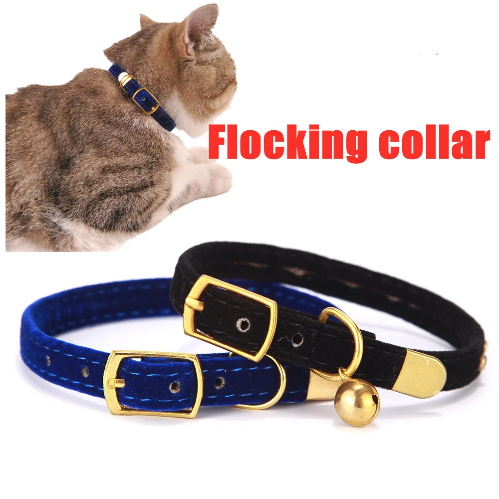 

Adjustable Cat Collars Quick Release Kitten Collar Personalized Custom Cats Collar Necklace with Bell for Cat Kitty Puppy