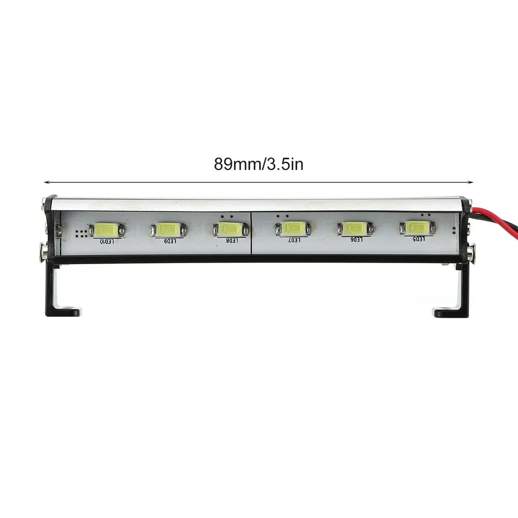 89mm 6LED RC автомобильный светодиодный светильник для Traxxas 1/16 Teton/Summit/E-Revo Redcat RC Рок Гусеничный грузовик корпус потолочный светильник s - Цвет: 89mm 6LED