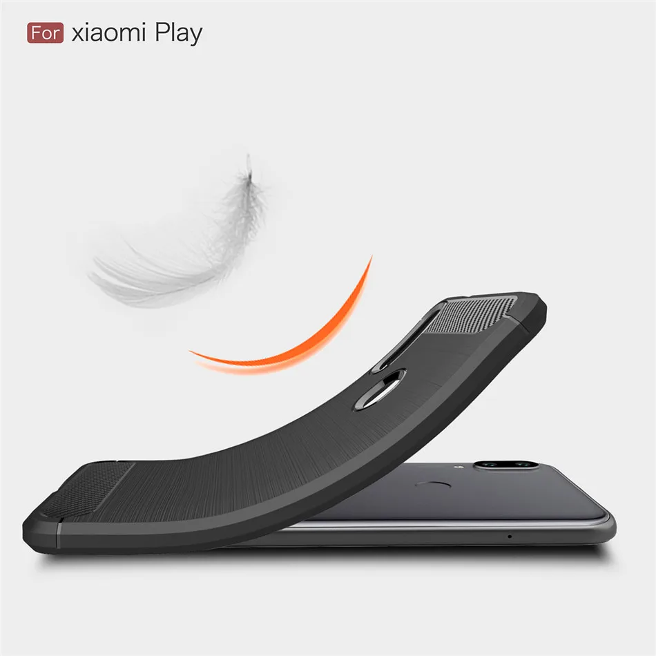Whyes Мягкий силиконовый чехол из ТПУ для Xiaomi Mi Play силиконовый тяжелый противоударный чехол из углеродного волокна для телефона Xiaomi Mi Play