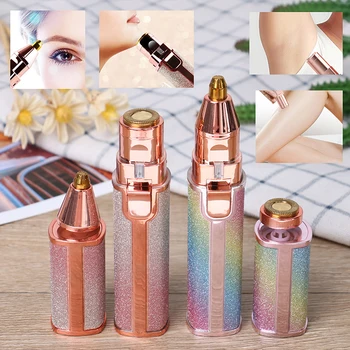 

Protable 2 IN 1 Electric Epilator Eyebrow Trimmer Female Body Facial Lipstick Shape Hair Removal Women Painless Razor Shaver