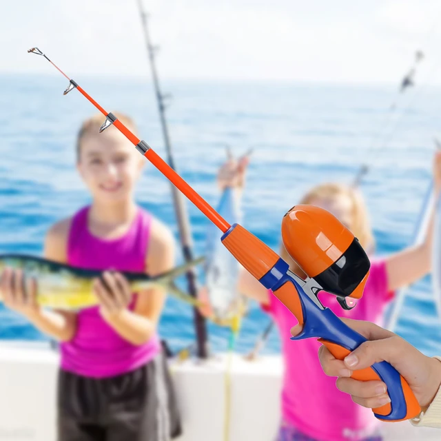 Kids Telescopic Fishing Pole Pod All-in-One Reel Line Kit for
