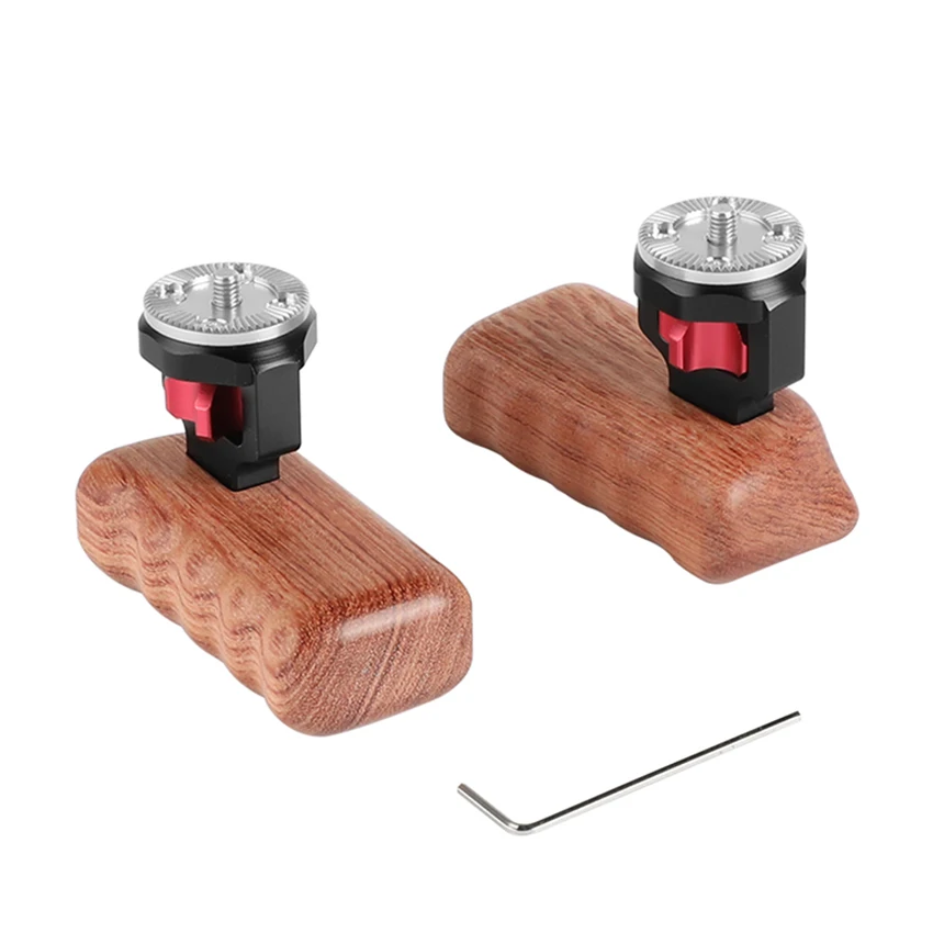 

CAMVATE Doubl DSLR Wooden Camera Handgrip Photography Accessories Compatible For ARRI Rosettes Standard M6 Thread C1320
