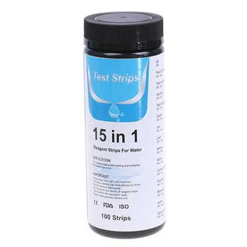 

15-in-1 Water Test Strip For Checking Water Quality Test Aquarium Fish Tank Pool Water Test Strip PH Bromine