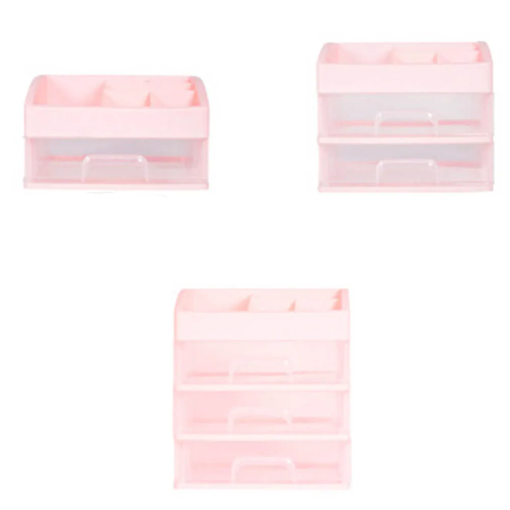 

BAOLE Transparent Drawer Cosmetic Storage Box Household Desktop Jewelry Finishing Box Drawer Dressing Table Skin Care Rack