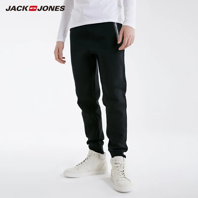 JackJones мужские Стрейчевые космические хлопковые брюки с принтом для бега