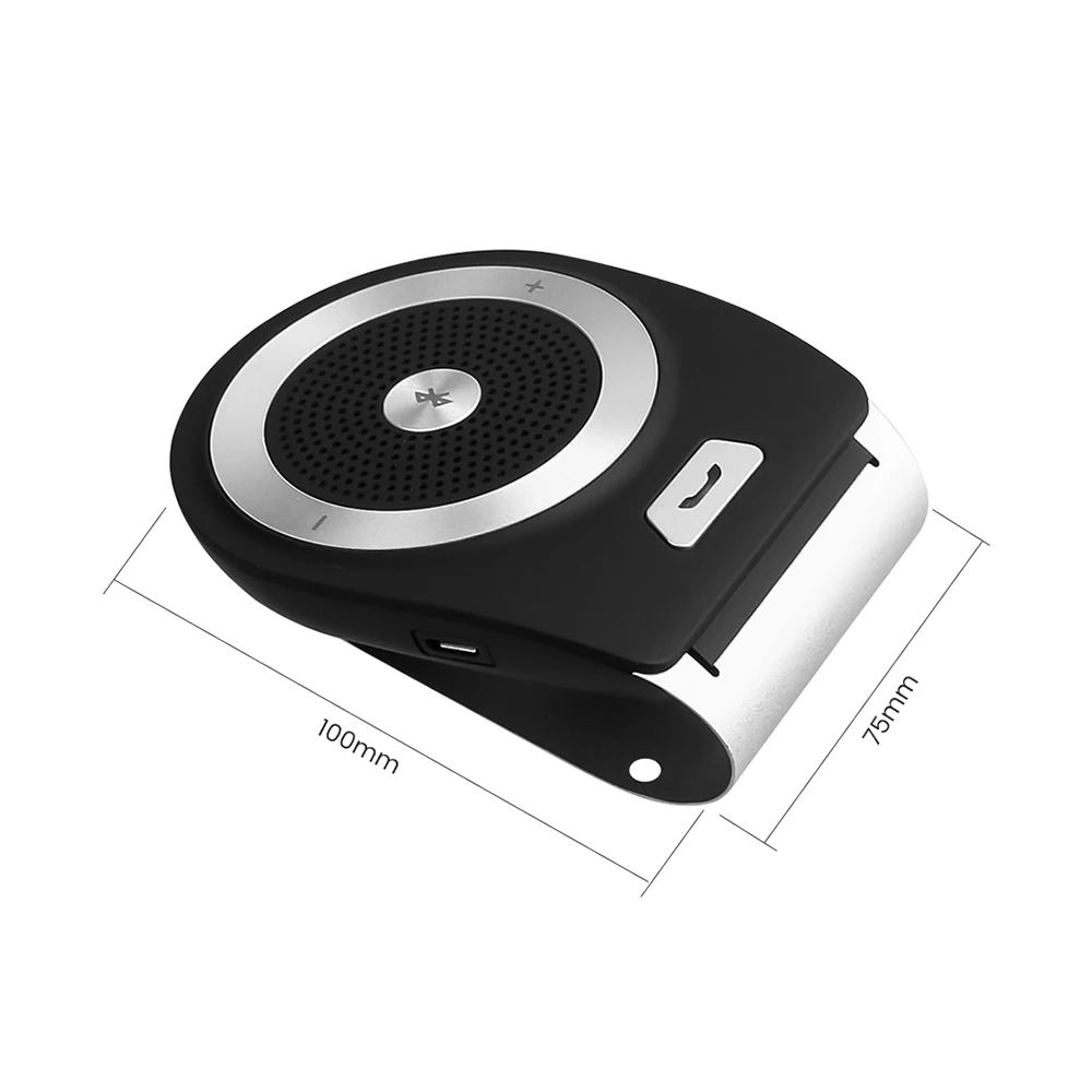AOSHIKE 1 шт., автомобильный Bluetooth комплект T821, громкая связь, динамик, поддержка Bluetooth 4,1 EDR, беспроводной автомобильный комплект, солнцезащитный козырек, автомобильный громкий звонок
