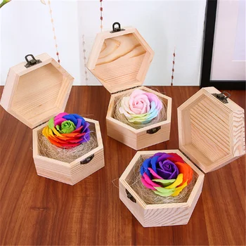 

Aromatherapy Rose Gift Box for Wedding Valentines Day Decoration Wooden Flower Gifts Box Bag Packing for Girls Party Anniversary