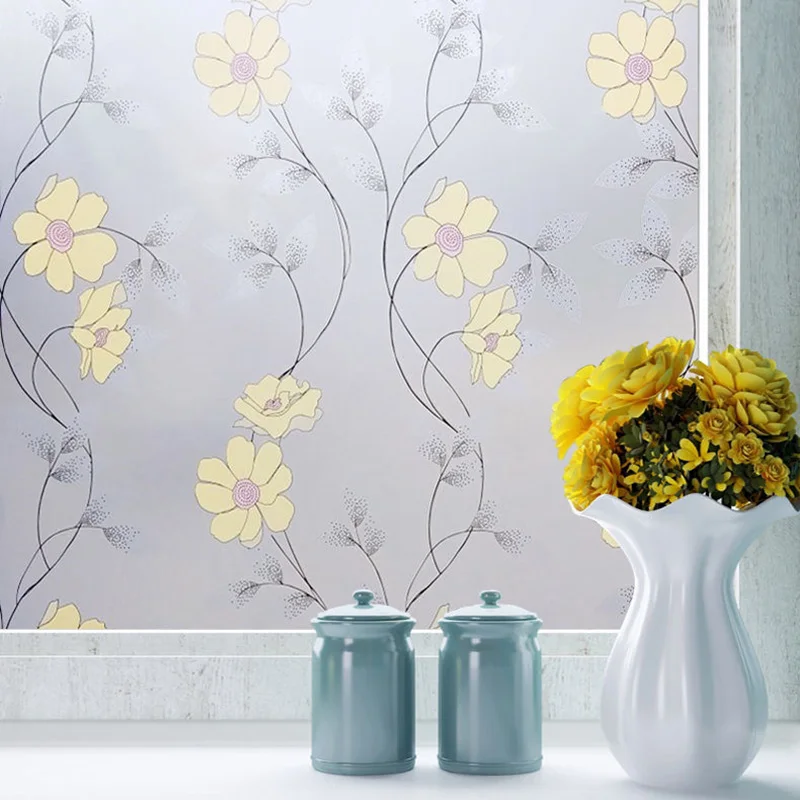 45x100cm Frosted Opaque Glass Window Films Self-adhesive Decorative Privacy Vinyl Stickers Anti Uv Tint Film Home Decor | Дом и сад