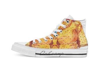 

Her orange jumper breathable Casual High Top lace-up Canvas shoes sneakers Drop shipping