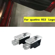 2 шт. автомобиля светодиодный двери логотип светильник для Audi RS3 RS4 RS5 RS6 A3 A4 A5 A6 C6 Q7 Q5 Q3 A1 A7 R8 TT TTS гибкие чехлы из термопластичного полиуретана(Ghost Shadow Добро пожаловать лампы