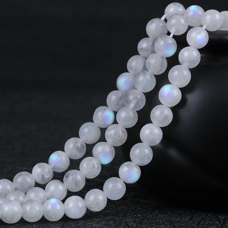 

Natural Blue Flash Moonstone Beads,Loose Beads,Grade AAA Round Shape 4/5/6/7/8/10/12mm.1 of 15"strand