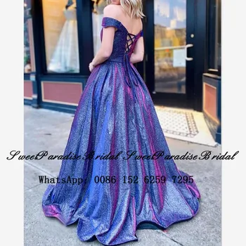 

Sequined Mermaid Evening Dress Graduation 2020 Off Shoulder Corset Back A Long Prom Dresses For Women Vestidos Robe De Soiree