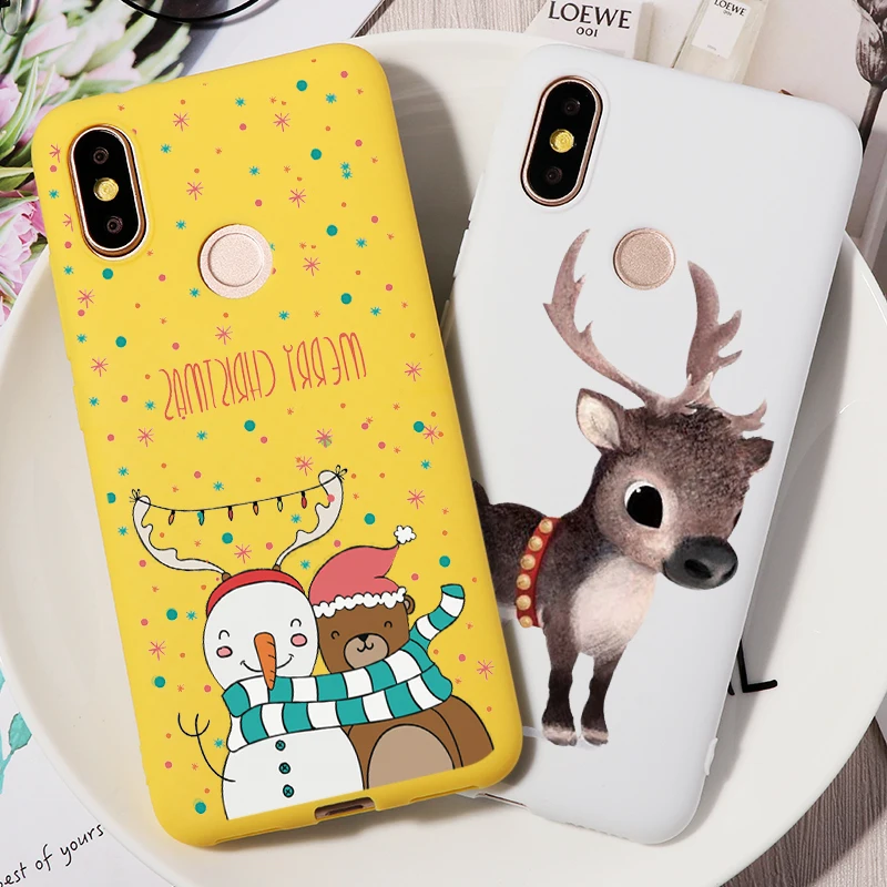 

Candy Matte Christmas Case For Xiaomi Redmi Note 7 K20 6 5 Pro Plus S2 6A 7A 5A 4X Pattern Deer Cartoon Case For Redmi S2 Fundas