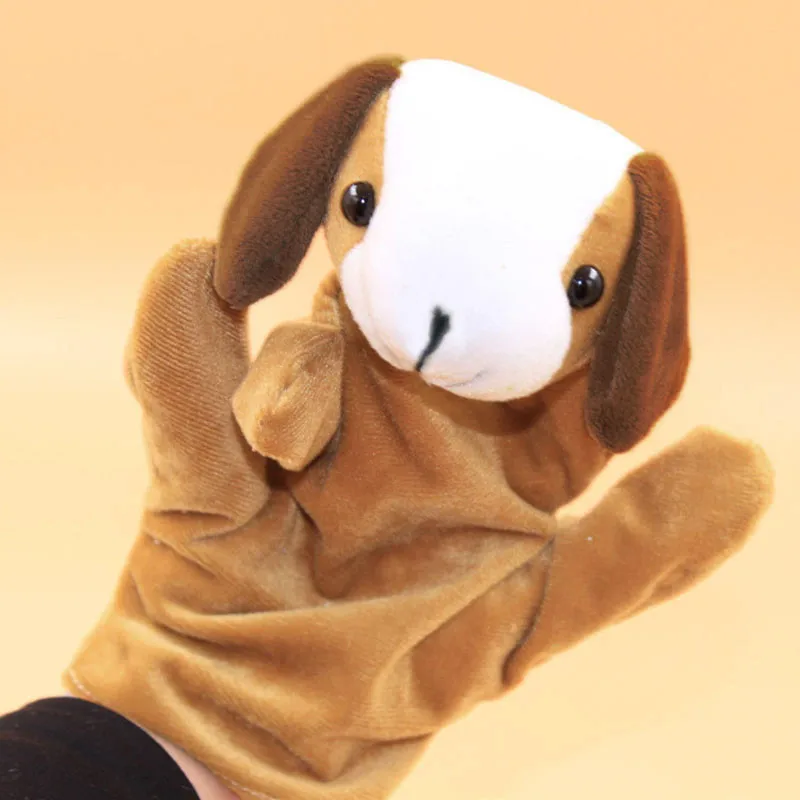 1PCS Cute Cartoon Biological Animal Finger Puppet Plush Toys Child Baby Dog Dolls Tell Story Props Boys Girls Puppets | Игрушки и хобби