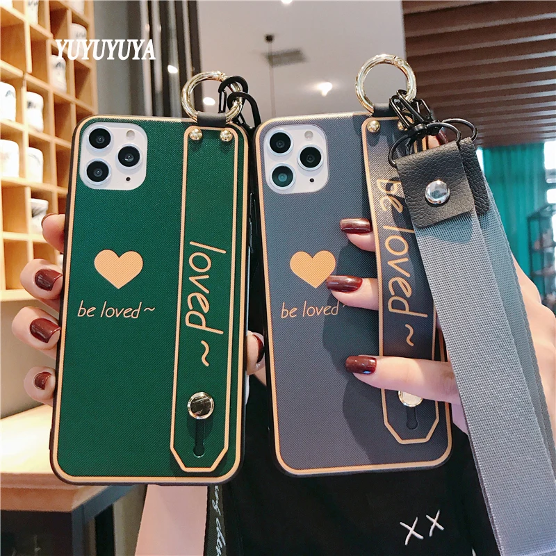 Креативный защитный чехол yuyuya с ремешком для iPhone 11 Pro Max 6 7 8 plus X XR XS MAX|Бамперы| |