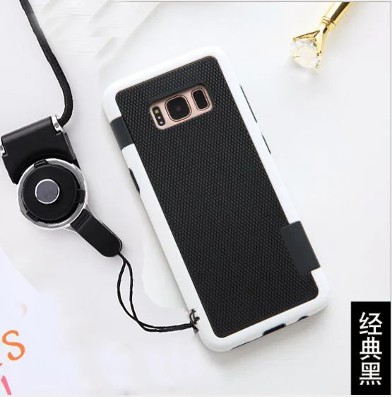 Черный SAM S10 plus Zenus Walnutt цветной ударопрочный противоударный чехол для samsung Galaxy S10 S9 S8 plus note8 note 9 силиконовый чехол+ ремешок - Цвет: Черный