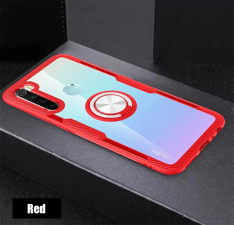 Чехол для телефона s для Xiaomi Redmi Note 8, чехол, защита от столкновений, магнитное кольцо, чехол для Redmi note 8, модный прозрачный защитный чехол