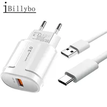 Тип usb c кабель QC 3,0 быстрое зарядное устройство для sony Xperia 1 XZ3 XZ1 XZ2 Премиум X Compact XA1 ультра XA2 10 плюс L1 L2 L3 USB зарядное устройство