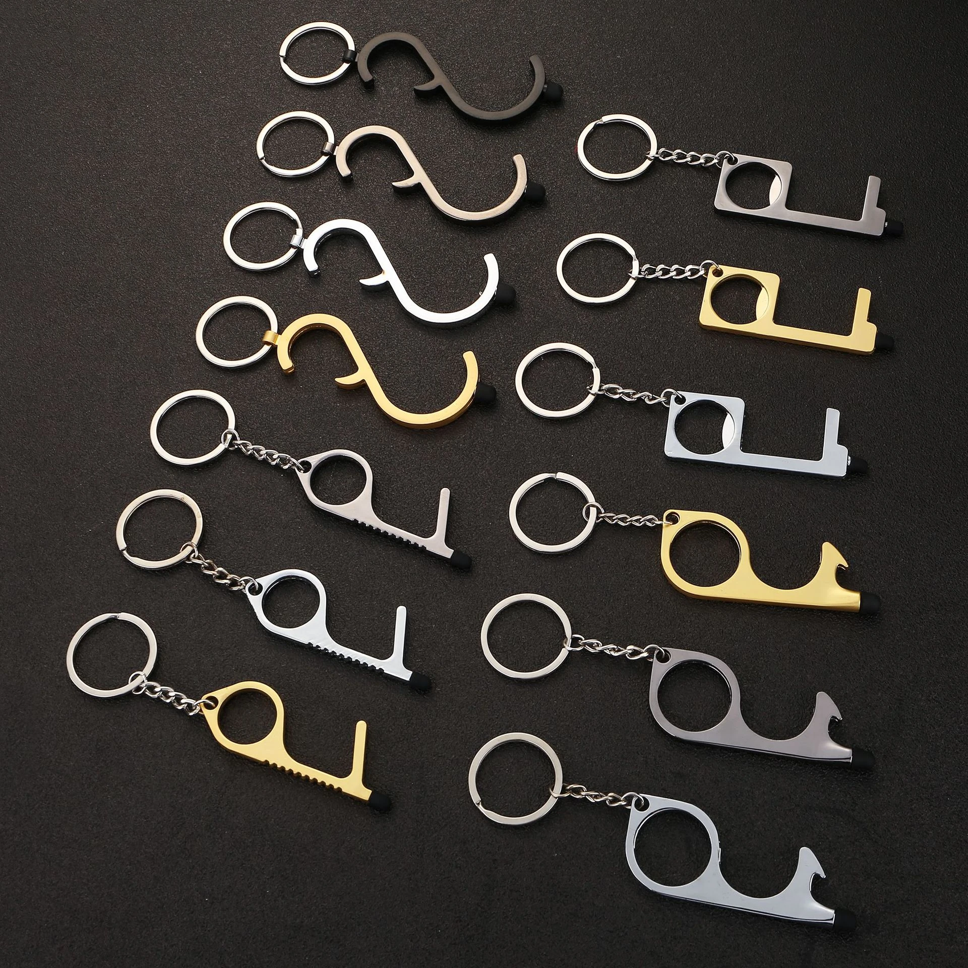 2 10pcs Anti Contact Door Opener No Touch Key Door Opener Keychain Non Contact Door Handle Elevator Artifact Keychain Dropship Door Handles Aliexpress