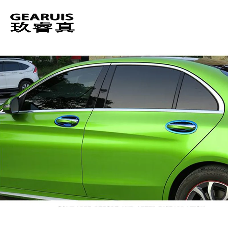 Автомобильный Стайлинг для Mercedes Benz C Class W205 GLC X253 аксессуары дверные накладки на ручки украшение наружное покрытие для дверной ручки наклейки отделка