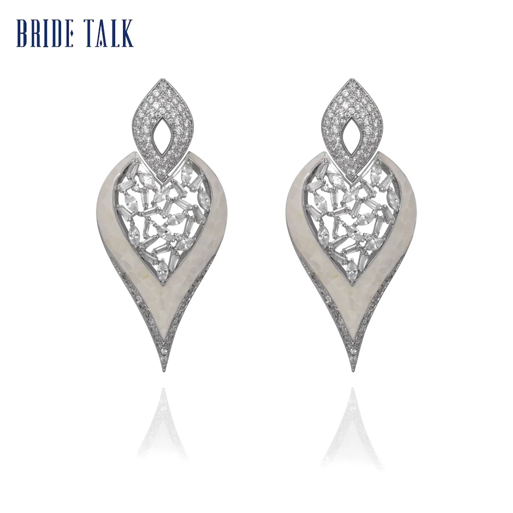 silver color Новое поступление, элегантные серьги, модные ювелирные изделия, сережки в виде ракушек - Окраска металла: silver color