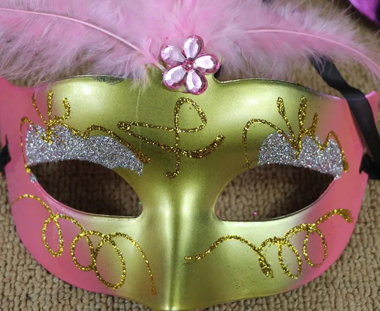 Halloween Mask Ball Party Lace Feather Eye Patch Men And Women-Adult CHILDREN'S Mask Multi-Color
