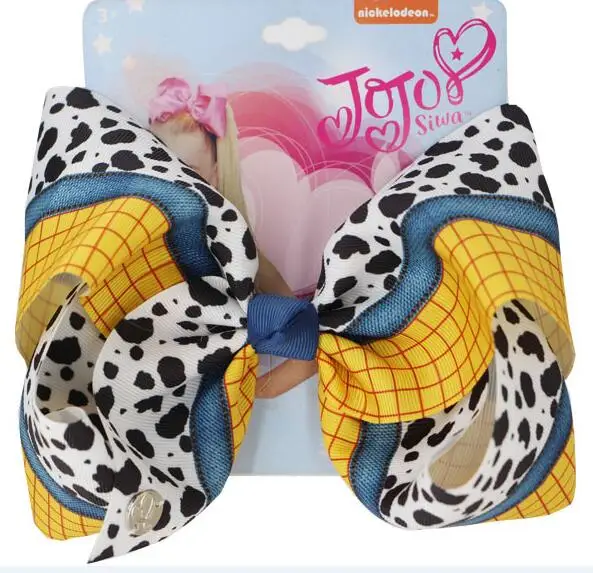 Новинка стиль леопард коров 8 дюймов бант заколка для волос заколки маленьких