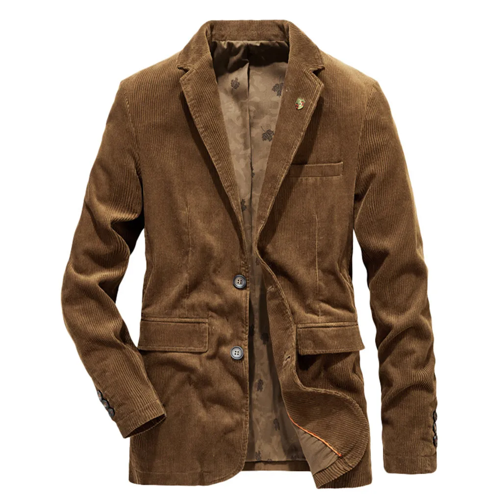 

Men's Slim Fit Cotton Blend Pocket Solid Long Sleeve Suits Blazer Jacket Outwear Male Nice Button Blazers Coat Casual Jacke