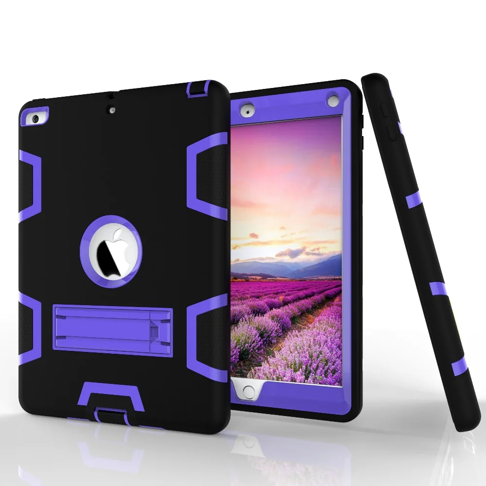Силикагель+ PC Броня ударопрочный чехол для Apple iPad 9,7 дюймов, Сверхмощный жесткий чехол Полный корпус Prot