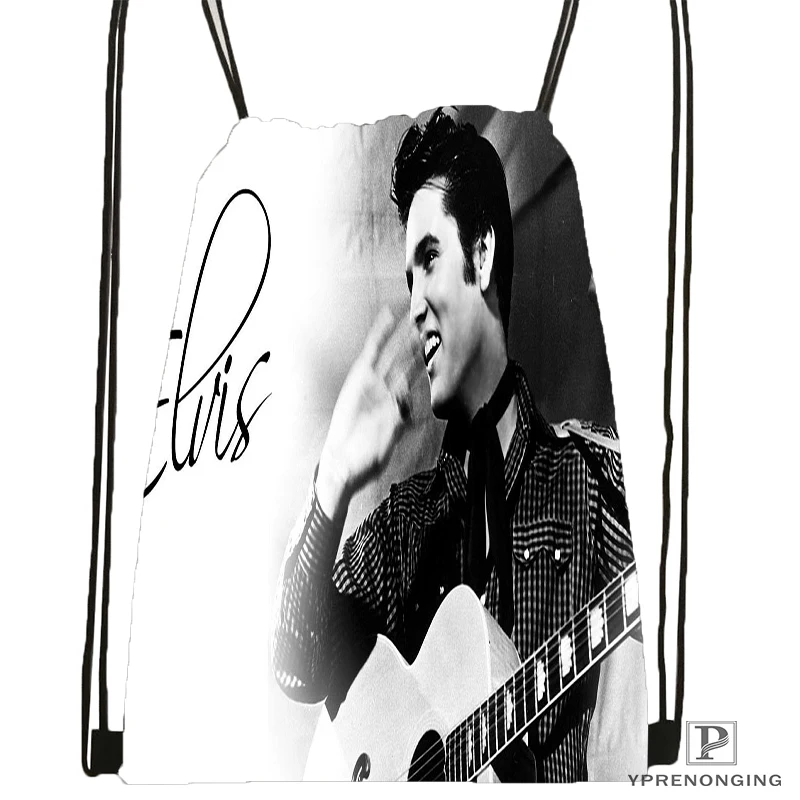 

Custom Elvis Presley Tutte @092Drawstring Backpack Bag Cute Daypack Kids Satchel (Black Back) 31x40cm#180531-03-30