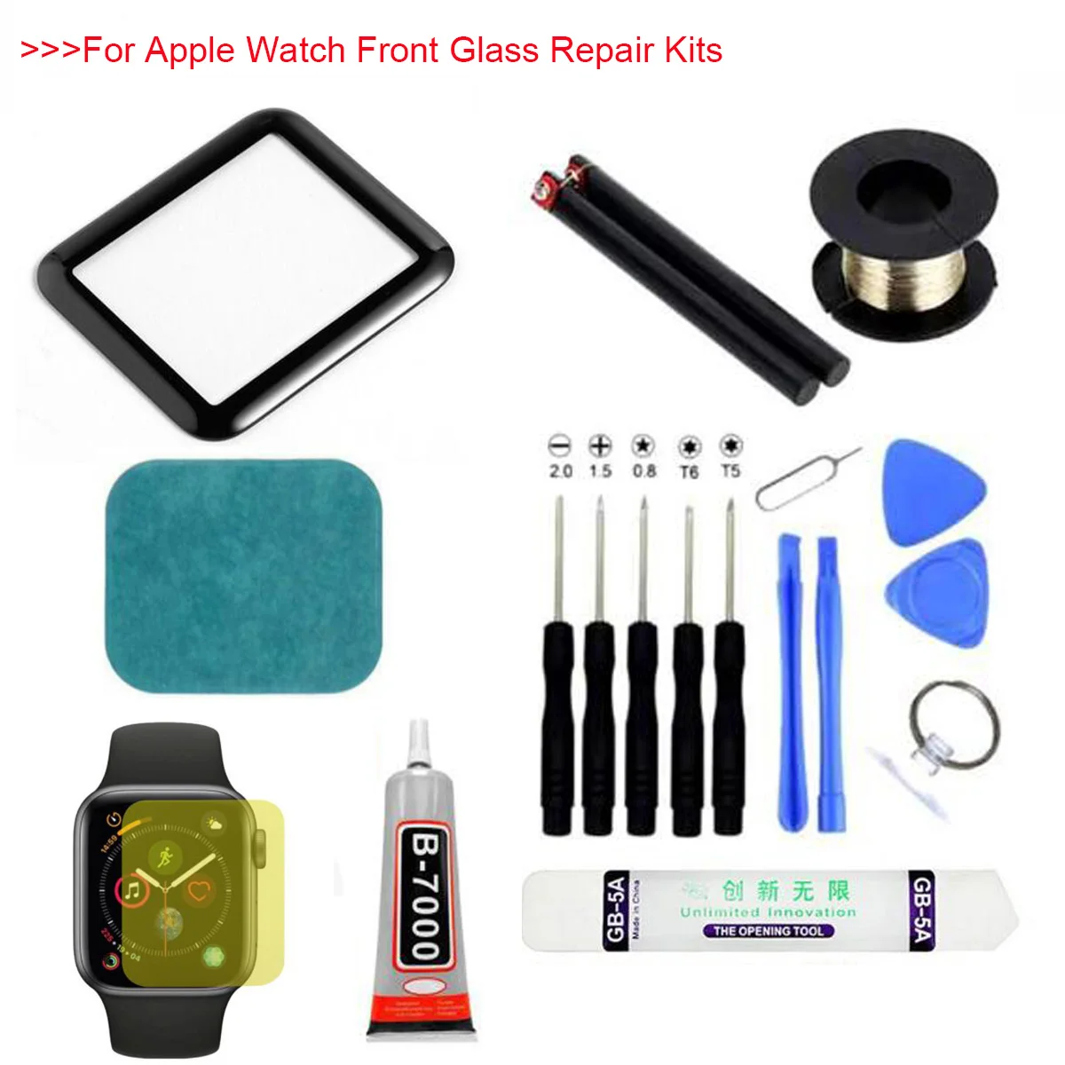 Сменное Переднее стекло для Apple Watch 7/2/3/4/5/6 SE 41 мм 45 44 40 | Мобильные телефоны и