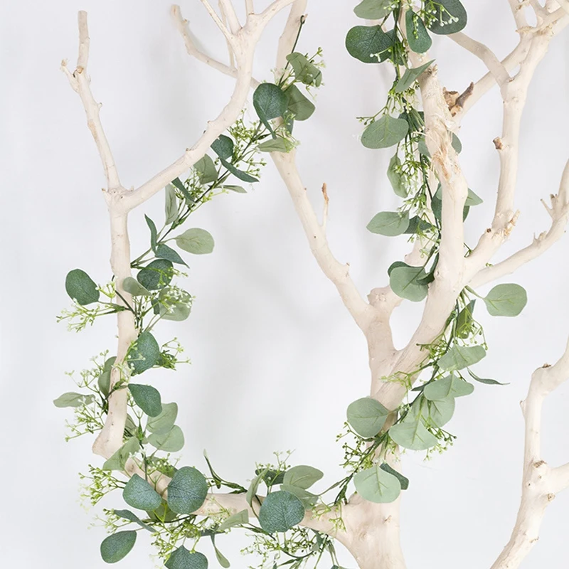 SZS Hot Artificial Eucalyptus Wreath Wall / Background / Wedding / Flower / Table Flag / Decoration Wreath Ivy- Ceremonial Deco