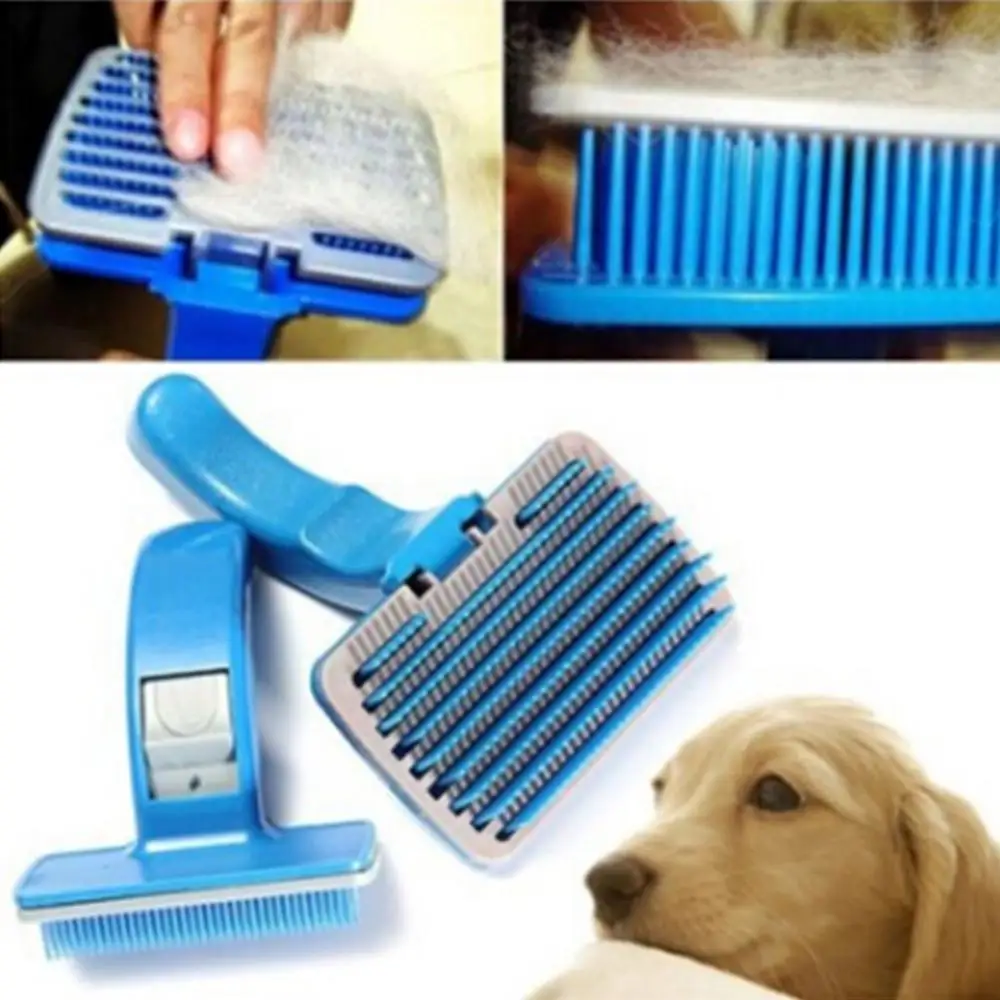 Pet Cleaning Brush Easy Self Cleaning Pet Brush Comb Bristle Slicking Comb Professional Tool