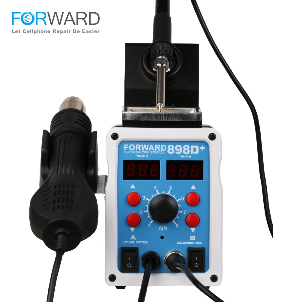

High Quality 898D+ Heat Air Gun With LED Display For SMD SMT Welding Repair